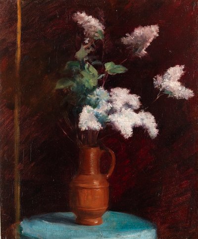 Still life with White Lilacs by Albert de Belleroche